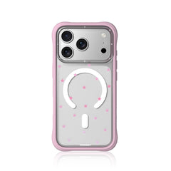 YOUNGKIT Case for iPhone 17 Pro – Magnetic Clear Case CH Star Dot Pink Star, Star Design and Precise Fit