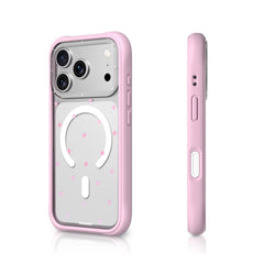 YOUNGKIT Case for iPhone 17 Pro Max – Magnetic Transparent Case CH Star Dot Rose Pink Star, Star Design and Precise Fit