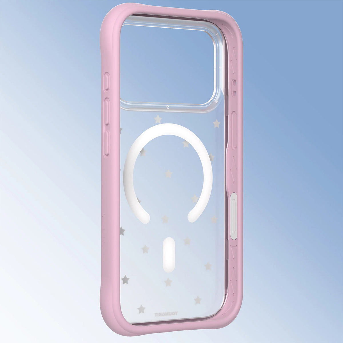 YOUNGKIT Funda Star Dot para iPhone 17 Pro Max/18 Pro Max Compatible con MagSafe, Rosa Pink Star