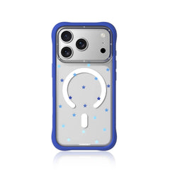 YOUNGKIT Case for iPhone 17 Pro – Magnetic Clear Case CH Star Dot Blue Star, Star Design and Precise Fit
