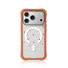 YOUNGKIT Case for iPhone 17 Pro – Magnetic Clear Case CH Star Dot Orange Star, Star Design and Precise Fit