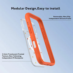 YOUNGKIT Case for iPhone 17 Pro – Magnetic Clear Case CH Star Dot Orange Star, Star Design and Precise Fit