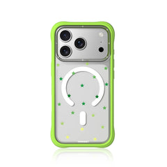 YOUNGKIT iPhone 17 Pro Max Case - CH Star Dot Green Magnetic Clear Case, Star Design and Precise Fit