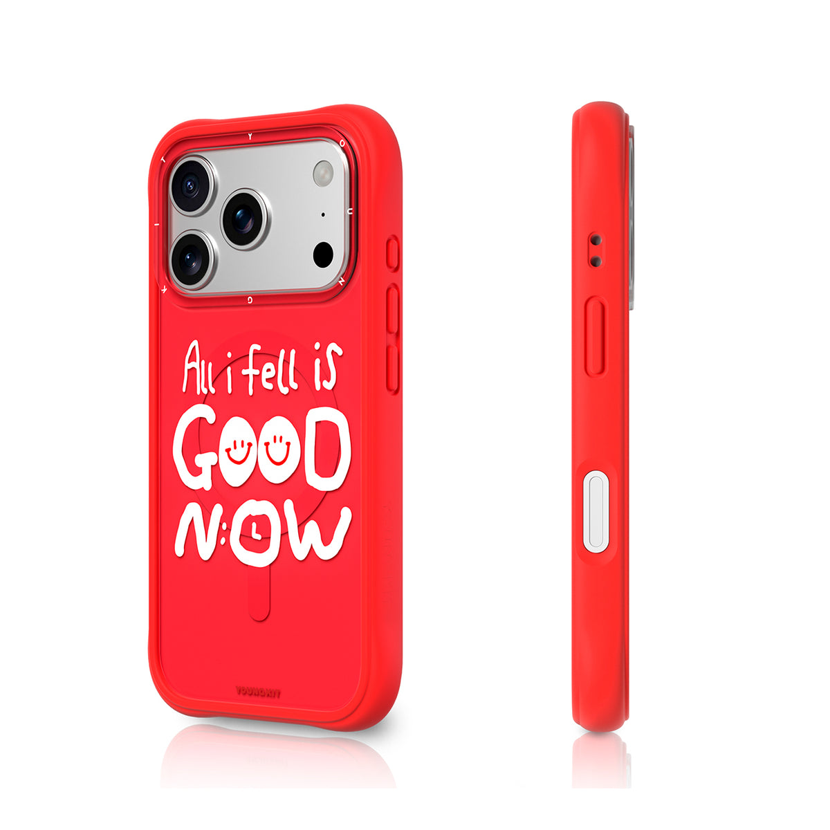 YOUNGKIT Funda Coffee Time para iPhone 17 Pro/18 Pro Compatible con MagSafe, Qué Bien Está, Roja