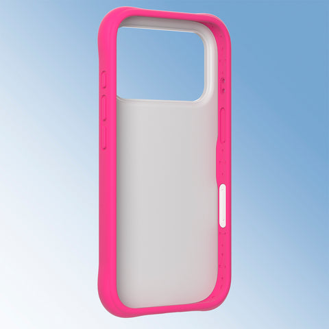 YOUNGKIT Funda CH3 Coffee Time 2.0 para iPhone 17 Pro Compatible con MagSafe, Marco de Silicona y Trasera Removible, A las 3, Rosa Barbie
