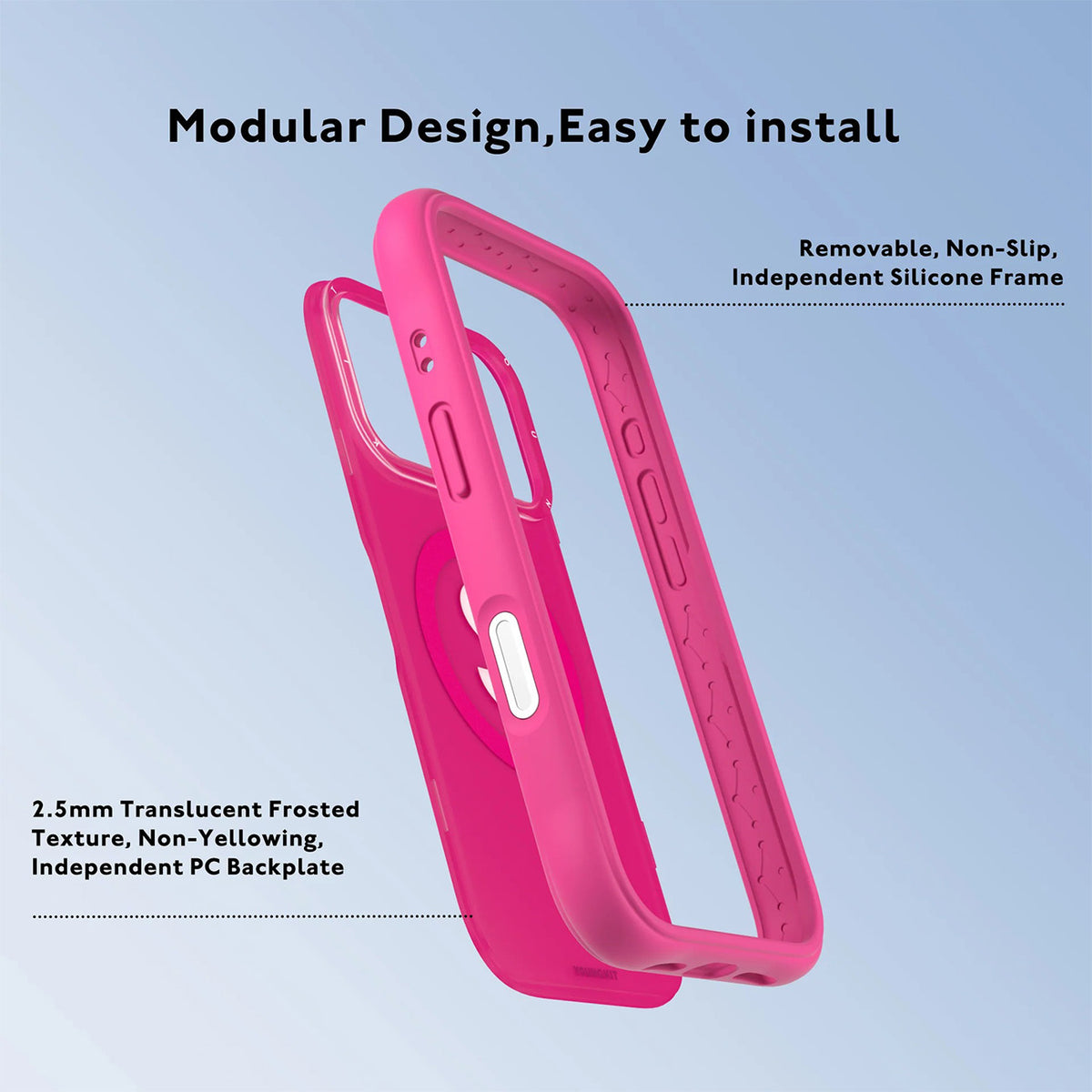 YOUNGKIT Funda Lucky Money para iPhone 17 Pro/18 Pro Compatible con MagSafe, Rosa Rich Pink