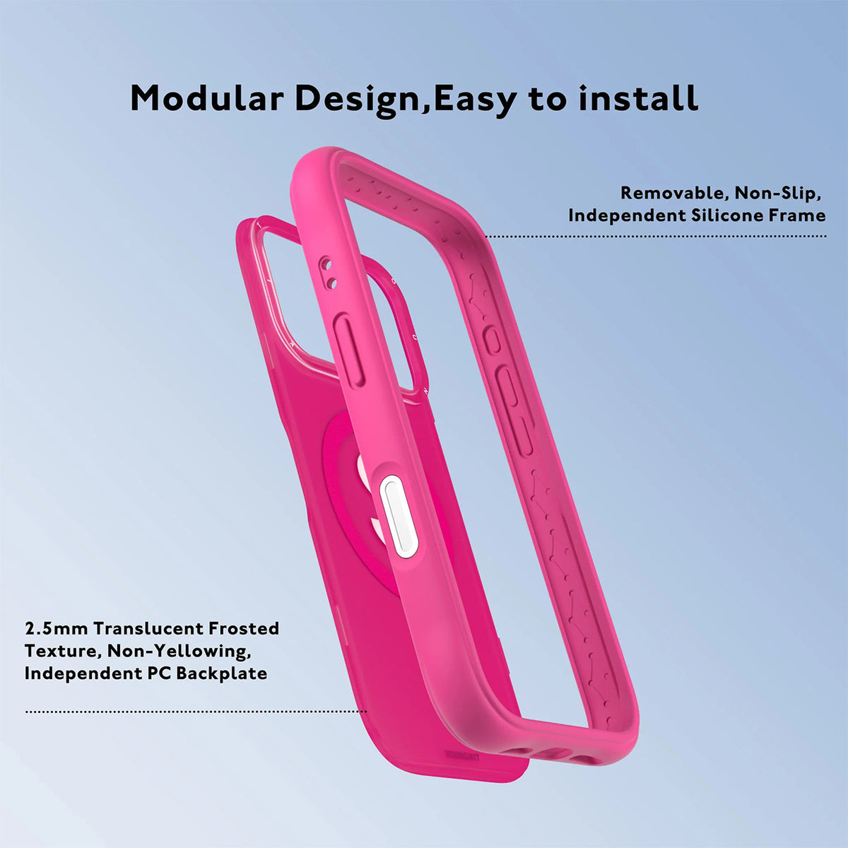 YOUNGKIT Funda Lucky Money para iPhone 17 Pro Max/18 Pro Max Compatible con MagSafe, Rosa Rich Pink