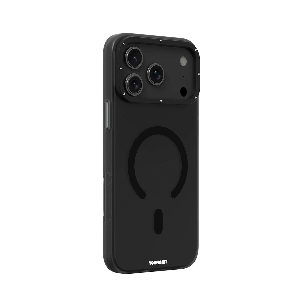 YOUNGKIT Funda Hidden Sands para iPhone 17 Pro Max/18 Pro Max Compatible con MagSafe, Negro Transparente