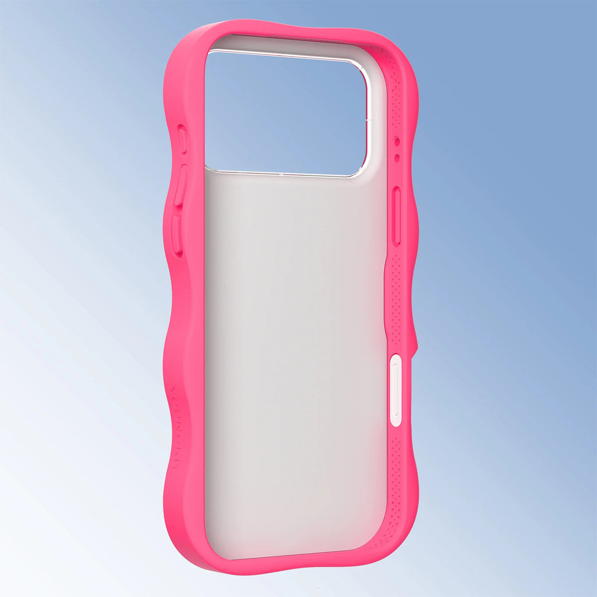 YOUNGKIT Case for iPhone 17 Pro - Big Wave Lightning Series Hot Pink Case, Wavy Design with Lightning Effect and Precise Fit