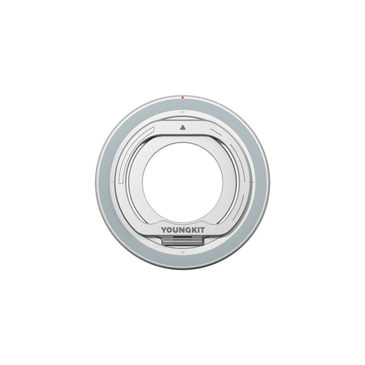 YOUNGKIT Soporte Anilla Magnética Universal Compatible con MagSafe, Plata Titanio