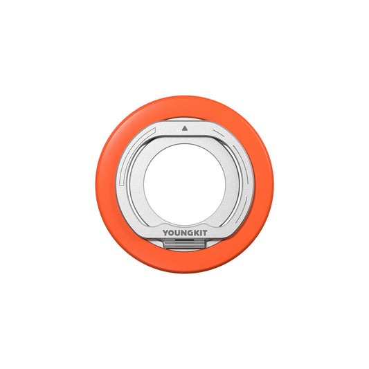 YOUNGKIT Soporte Anilla Magnética Universal Compatible con MagSafe, Naranja Lava
