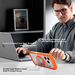 YOUNGKIT Soporte Anilla Magnética Universal Compatible con MagSafe, Naranja Lava