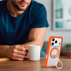 YOUNGKIT Soporte Anilla Magnética Universal Compatible con MagSafe, Naranja Lava
