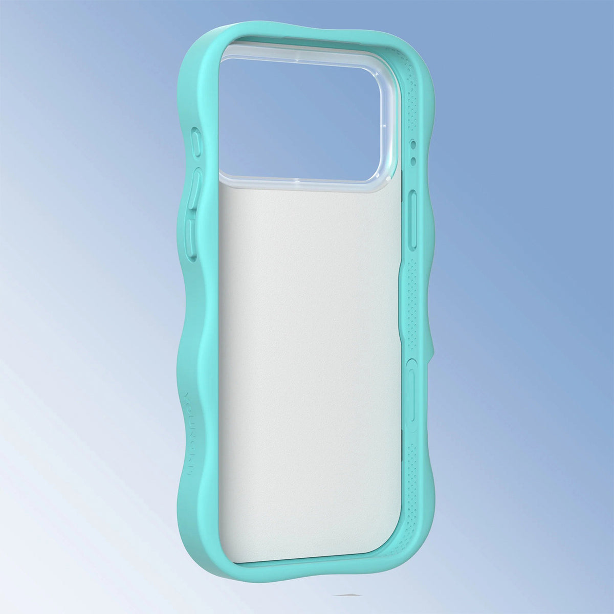 YOUNGKIT Funda Wavy Lightning para iPhone 17 Pro Max/18 Pro Max, Azul Glaciar