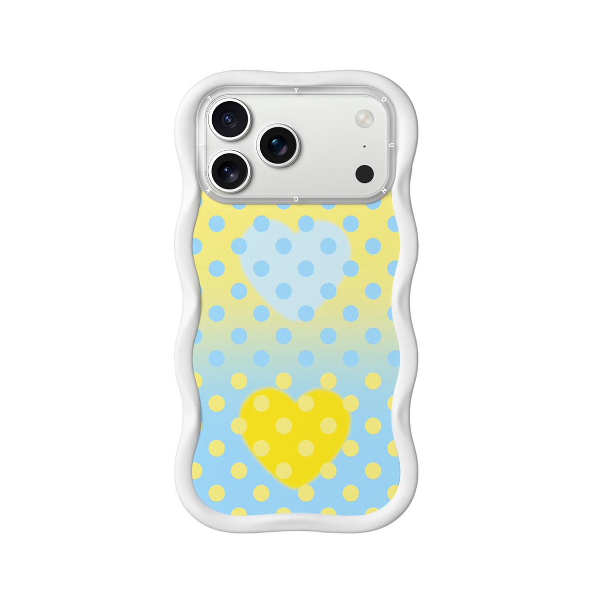 YOUNGKIT Funda Wavy para iPhone 17 Pro/18 Pro Compatible con MagSafe, Crema Azul, Blanco Cloud Dance