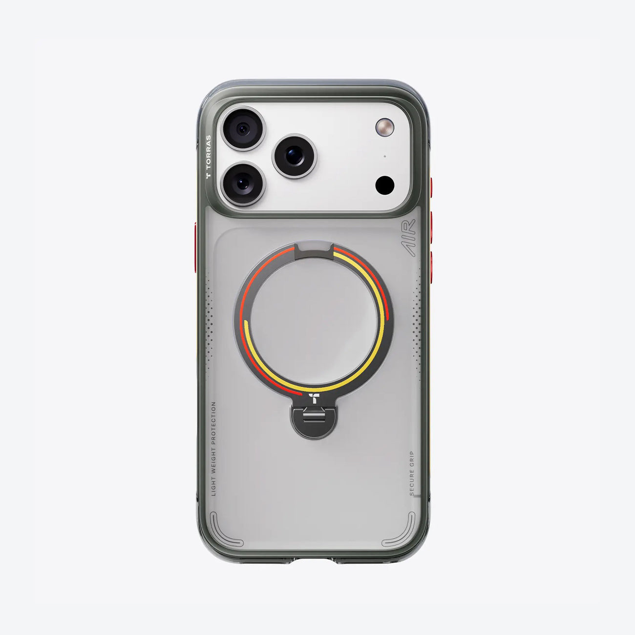TORRAS Funda Ostand Q3 Air Football Limited con Soporte para iPhone 17 Pro Max/18 Pro Max Compatible con MagSafe, Iron Germany