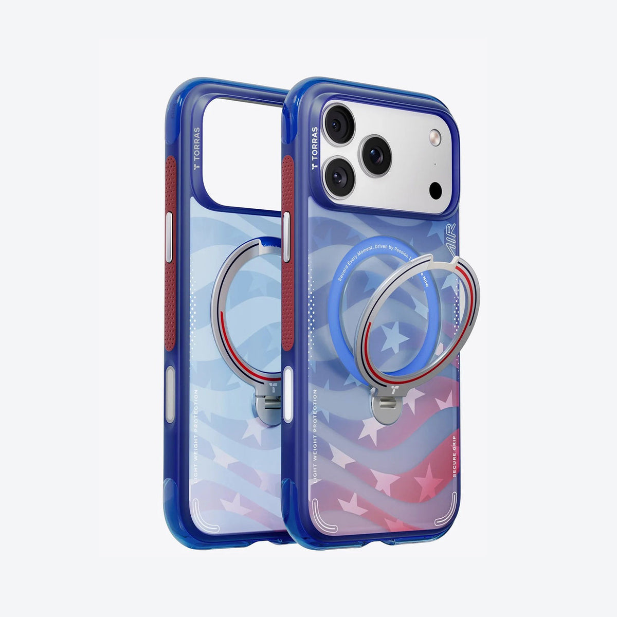TORRAS Funda Ostand Q3 Air Football Limited con Soporte para iPhone 17 Pro Max/18 Pro Max Compatible con MagSafe, Starlight USA