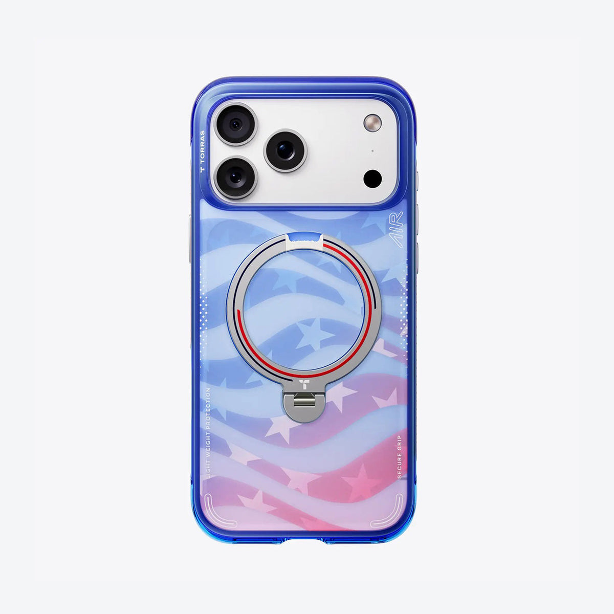 TORRAS Funda Ostand Q3 Air Football Limited con Soporte para iPhone 17 Pro Max/18 Pro Max Compatible con MagSafe, Starlight USA