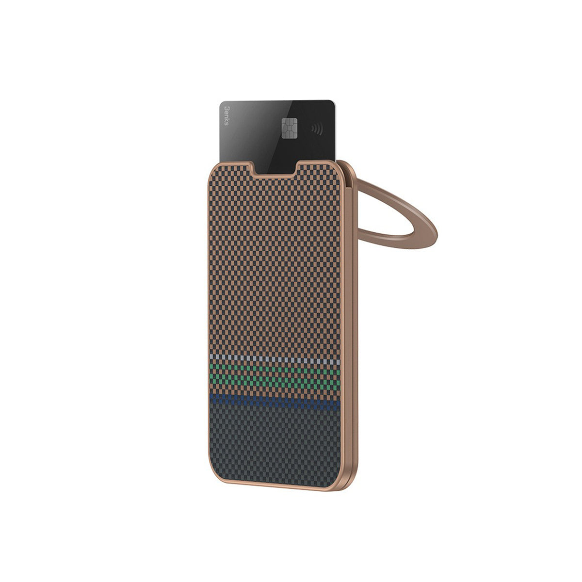 Benks Tarjetero Magnético ArmorGo de Fibra de Aramida Kevlar, Aurora