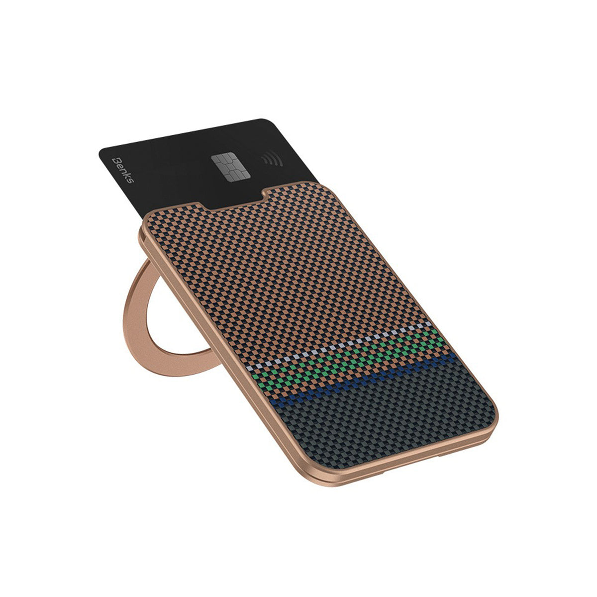 Benks Tarjetero Magnético ArmorGo de Fibra de Aramida Kevlar, Aurora