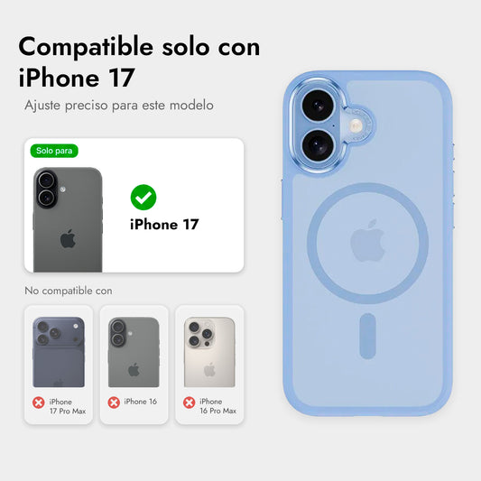 Benks iPhone 17 Case - Blue MagSafe Case, Anti-Fingerprint Matte Finish with Camera Button and Precise Fit