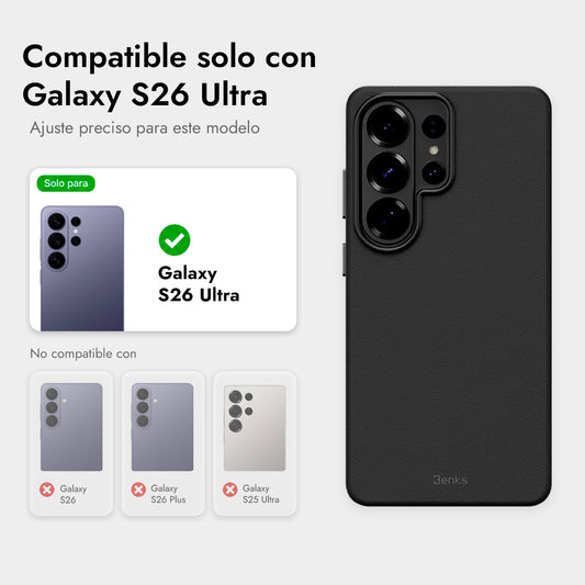 Benks Funda Lucid Armor para Galaxy S26 Ultra con Anillo Magnético, Negro