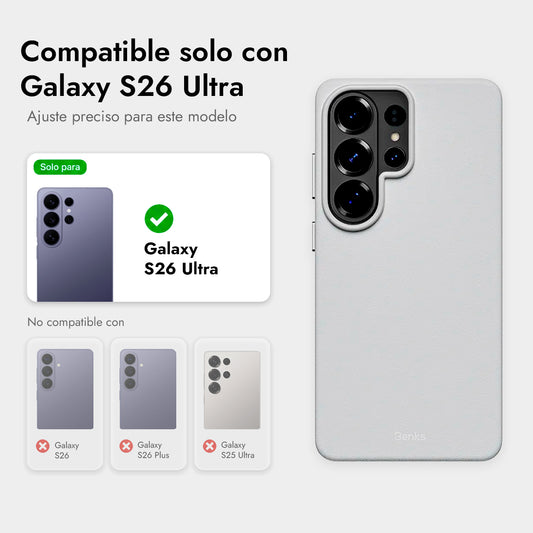 Benks Funda Lucid Armor para Galaxy S26 Ultra con Anillo Magnético, Blanca