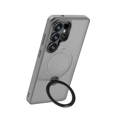 Benks Funda Mist Mate Antihuellas con Soporte para Galaxy S26 Ultra con Anillo Magnético, Gris