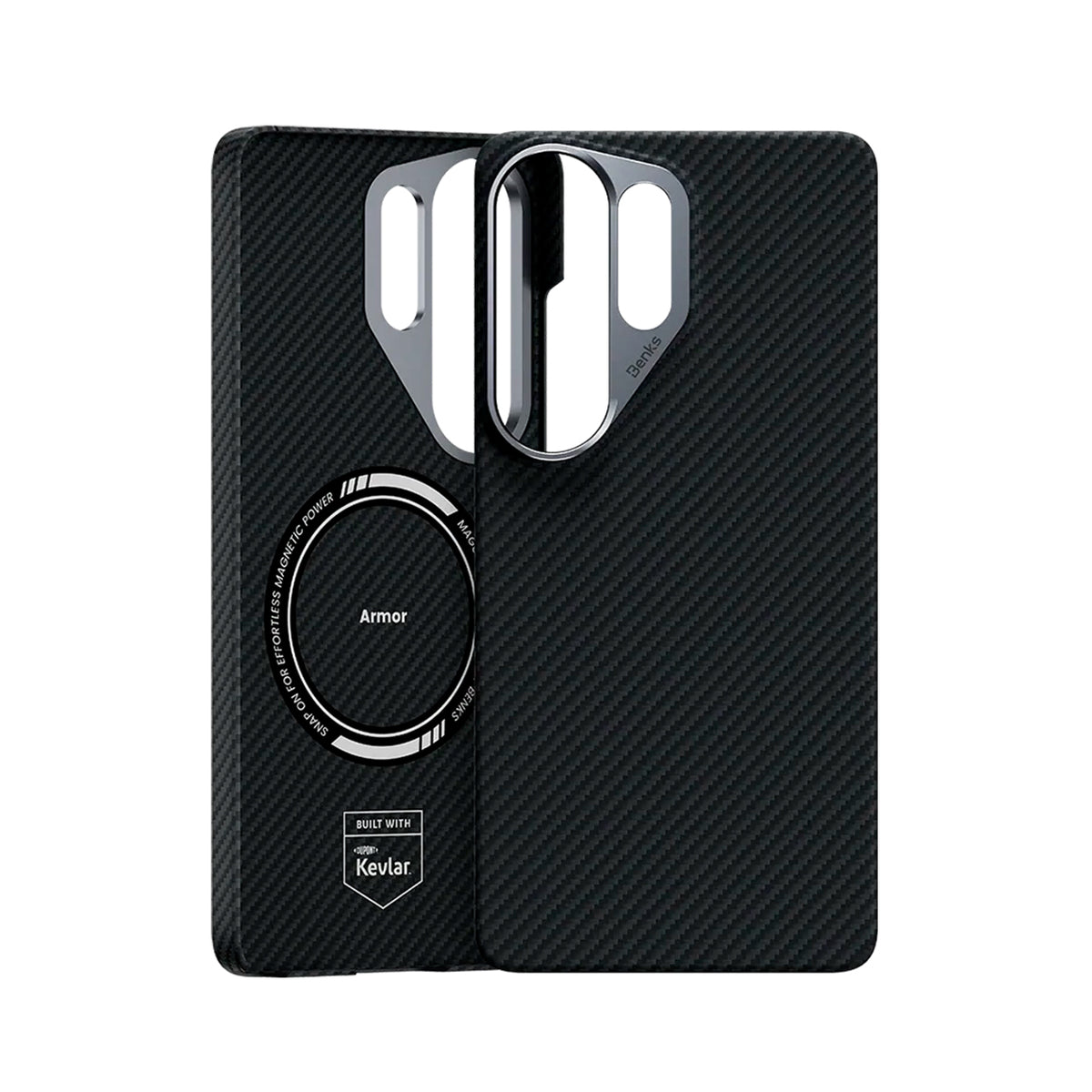Benks Funda ArmorAir de Fibra de Aramida Kevlar 600D para Galaxy S26 Ultra con Anillo Magnético, Negro