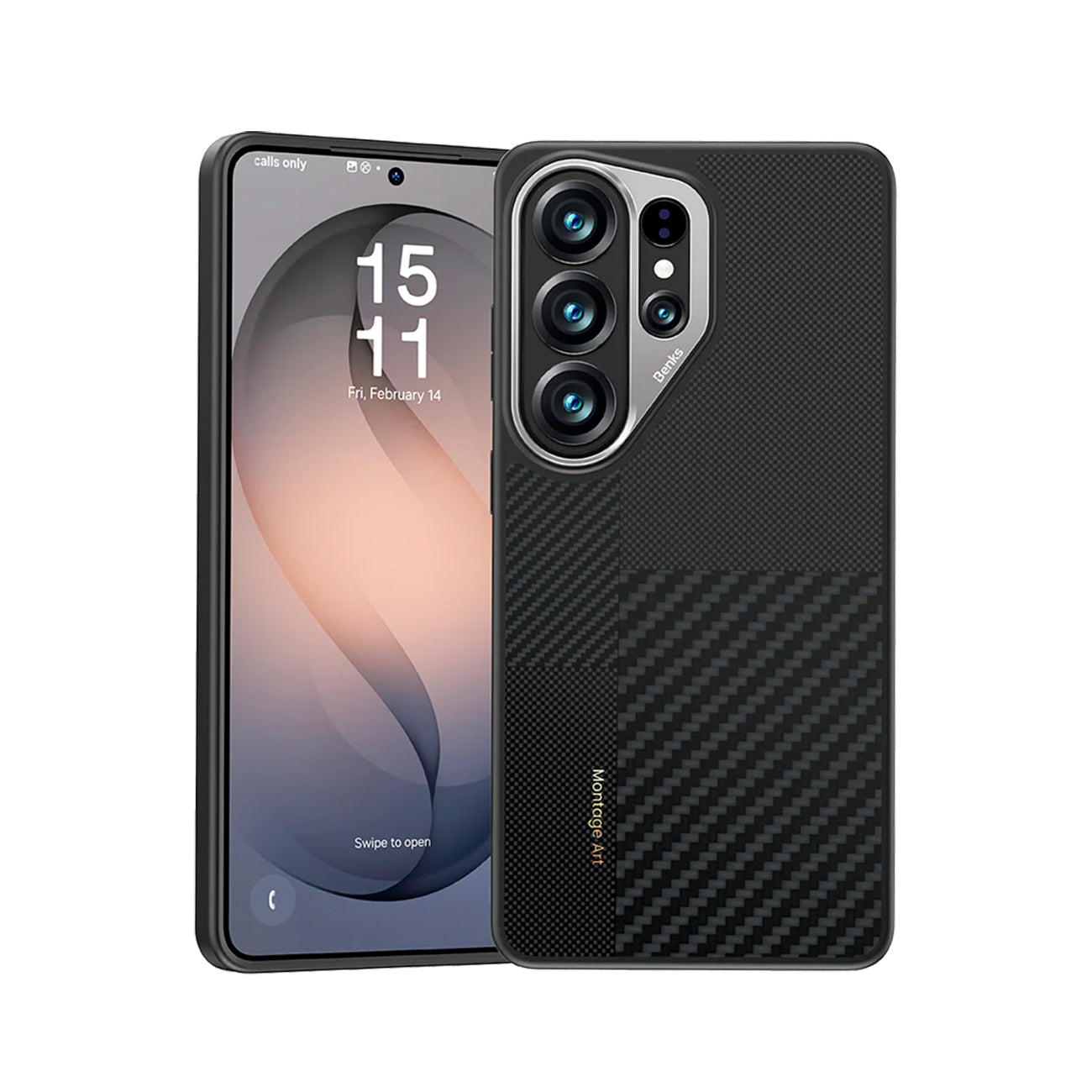 Benks Funda ArmorPro Montage de Fibra de Aramida Kevlar para Galaxy S26 Ultra con Anillo Magnético, Negro