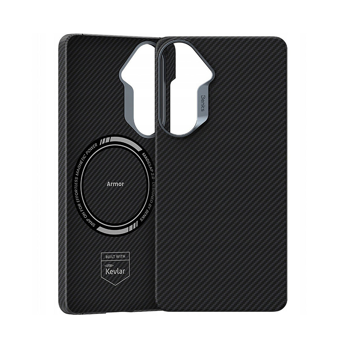 Benks Funda ArmorAir de Fibra de Aramida Kevlar 600D para Galaxy S26+, Negro