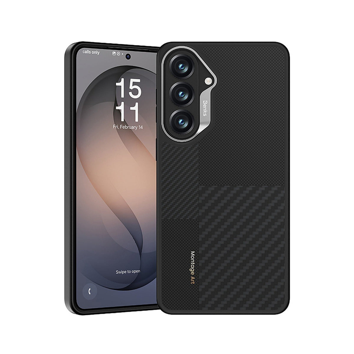 Benks Funda ArmorPro Montage de Fibra de Aramida Kevlar para Galaxy S26, Negro