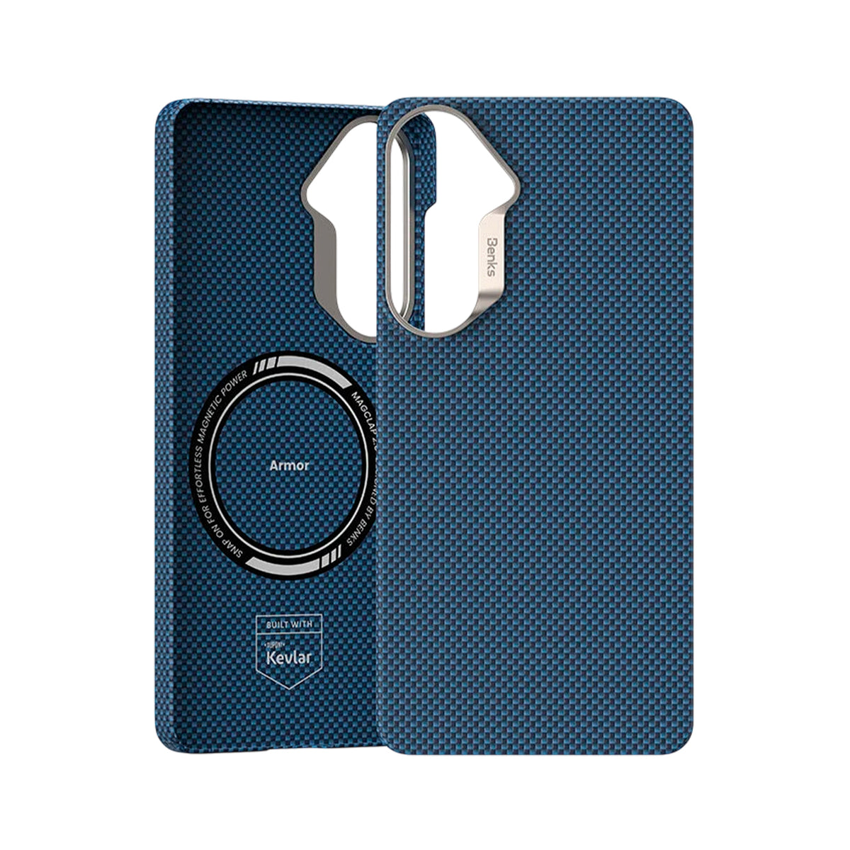 Benks Funda ArmorTint de Fibra de Aramida Kevlar para Galaxy S26+, Azul