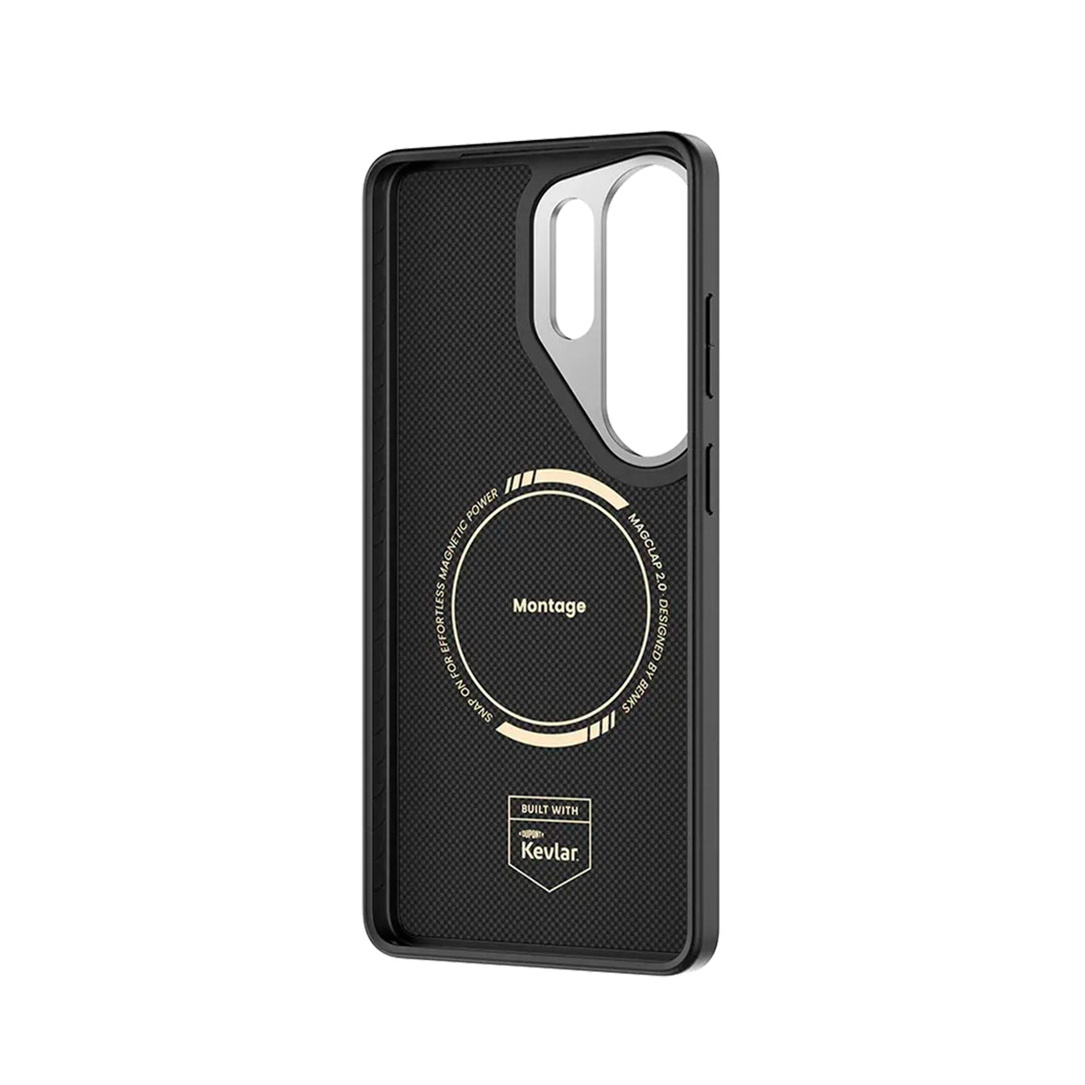 Benks Funda ArmorPro ArmorGrid de Fibra de Aramida Kevlar para Galaxy S26 Ultra con Anillo Magnético, Negro Obsidiana