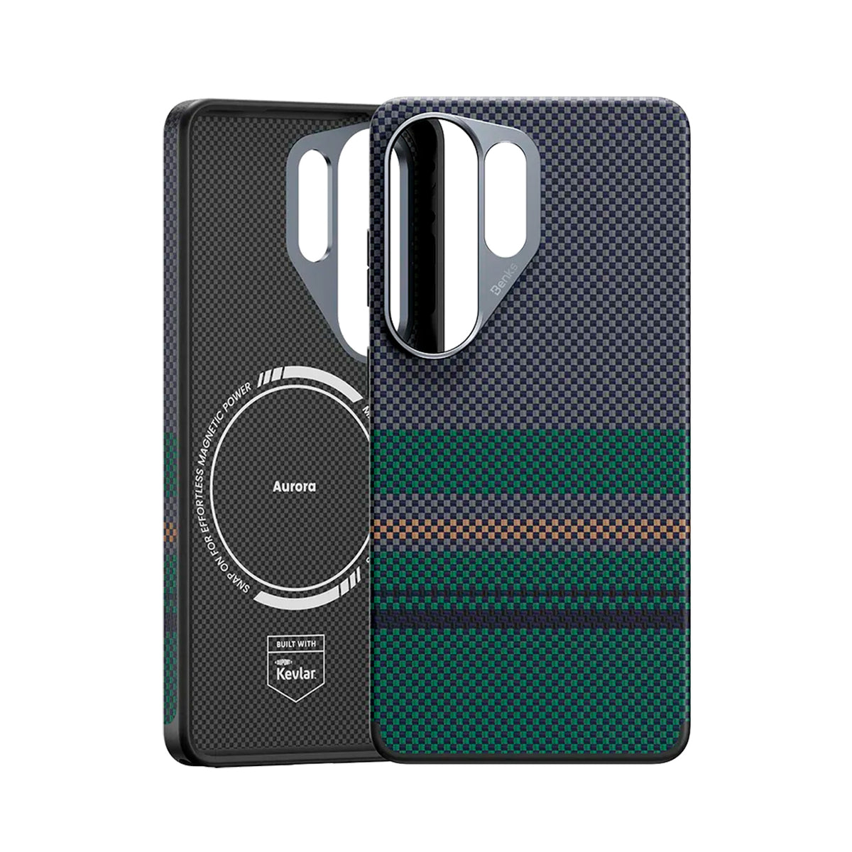 Benks Funda ArmorPro de Fibra de Aramida Kevlar para Galaxy S26 Ultra con Anillo Magnético, Aurora Edition