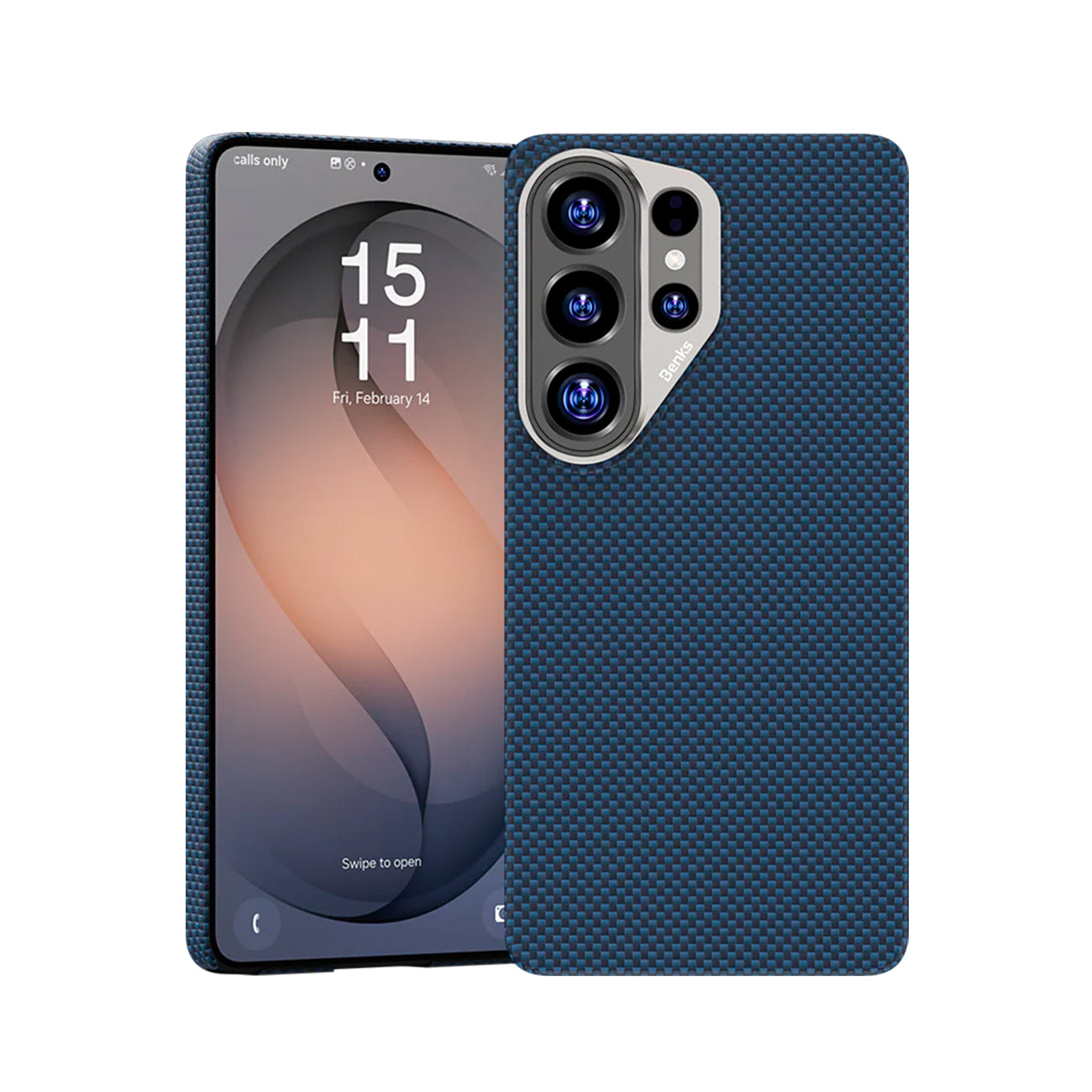 Benks Funda ArmorTint de Fibra de Aramida Kevlar para Galaxy S26 Ultra con Anillo Magnético, Azul
