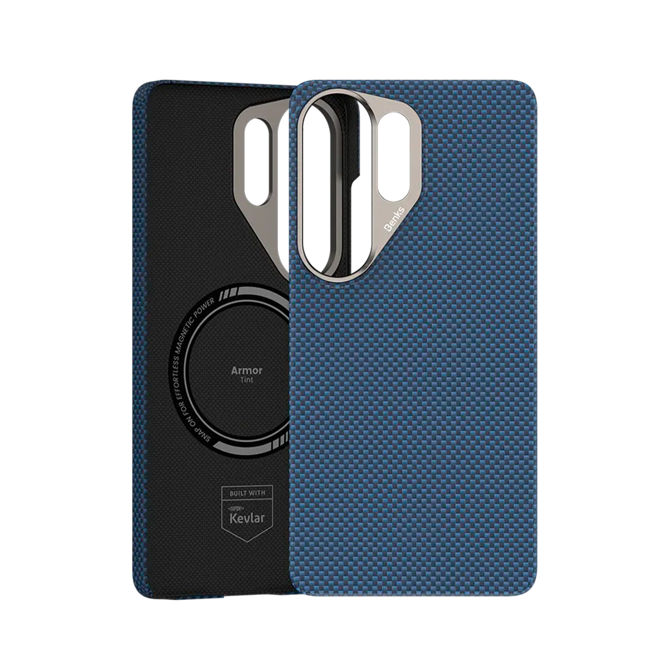Benks Funda ArmorTint de Fibra de Aramida Kevlar para Galaxy S26 Ultra con Anillo Magnético, Azul