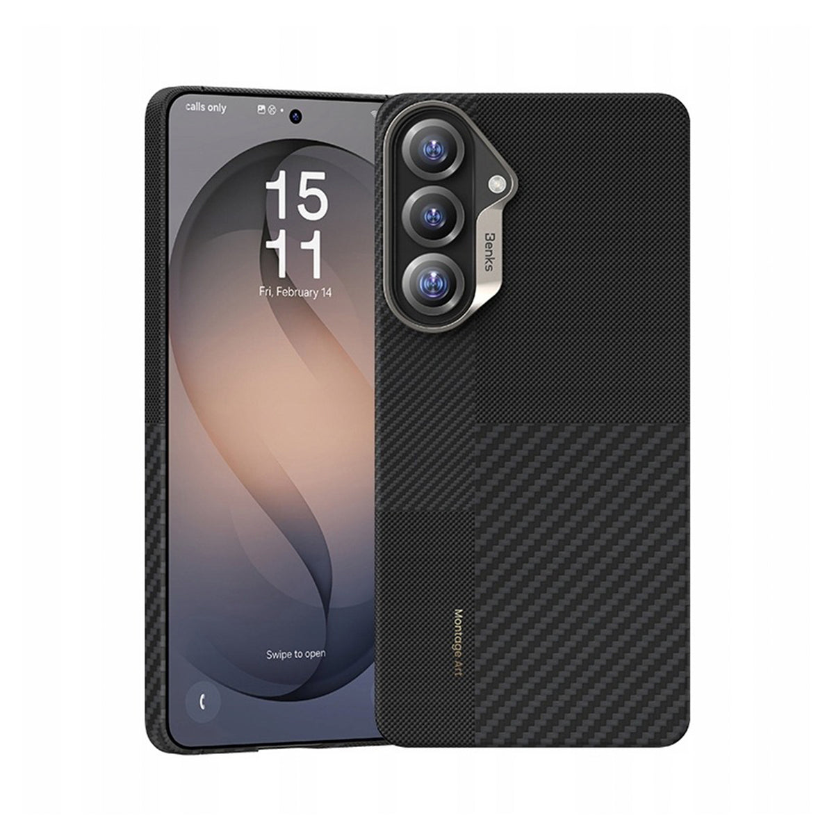 Benks Funda ArmorAir Montage de Fibra de Aramida Kevlar para Galaxy S26+, Negro