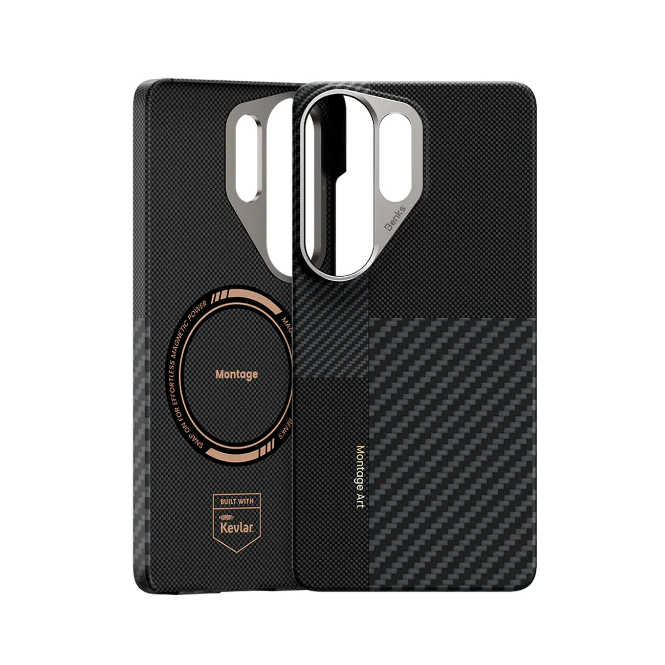 Benks Funda ArmorAir Montage de Fibra de Aramida Kevlar para Galaxy S26 Ultra con Anillo Magnético, Negro