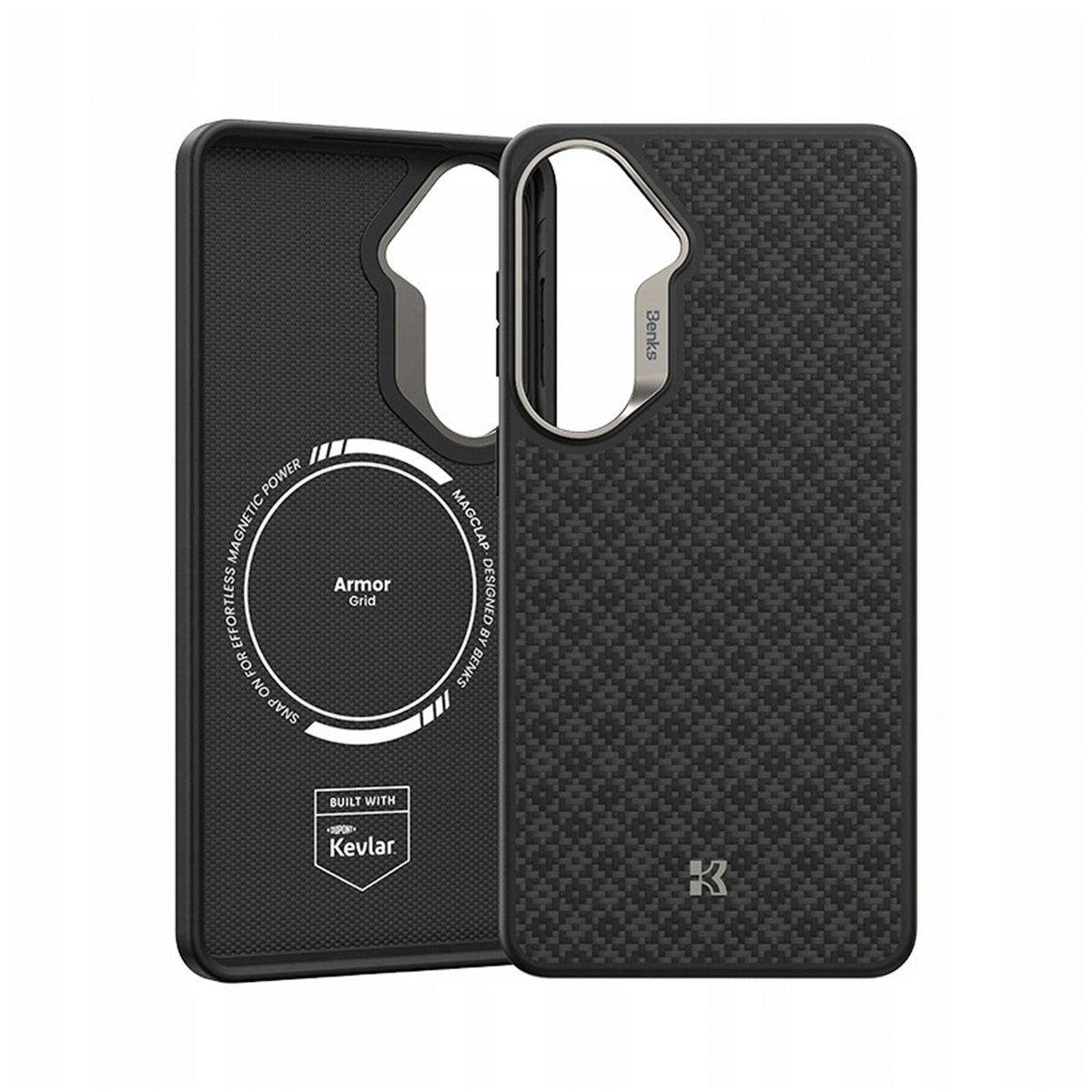 Benks Funda ArmorAir ArmorGrid de Fibra de Aramida Kevlar para Galaxy S26+, Negro