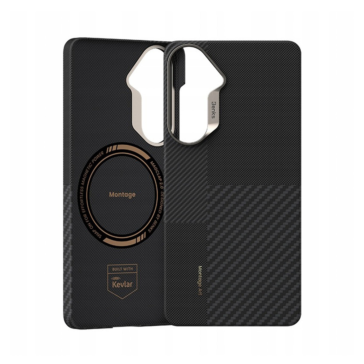 Benks Funda ArmorAir Montage de Fibra de Aramida Kevlar para Galaxy S26, Negro