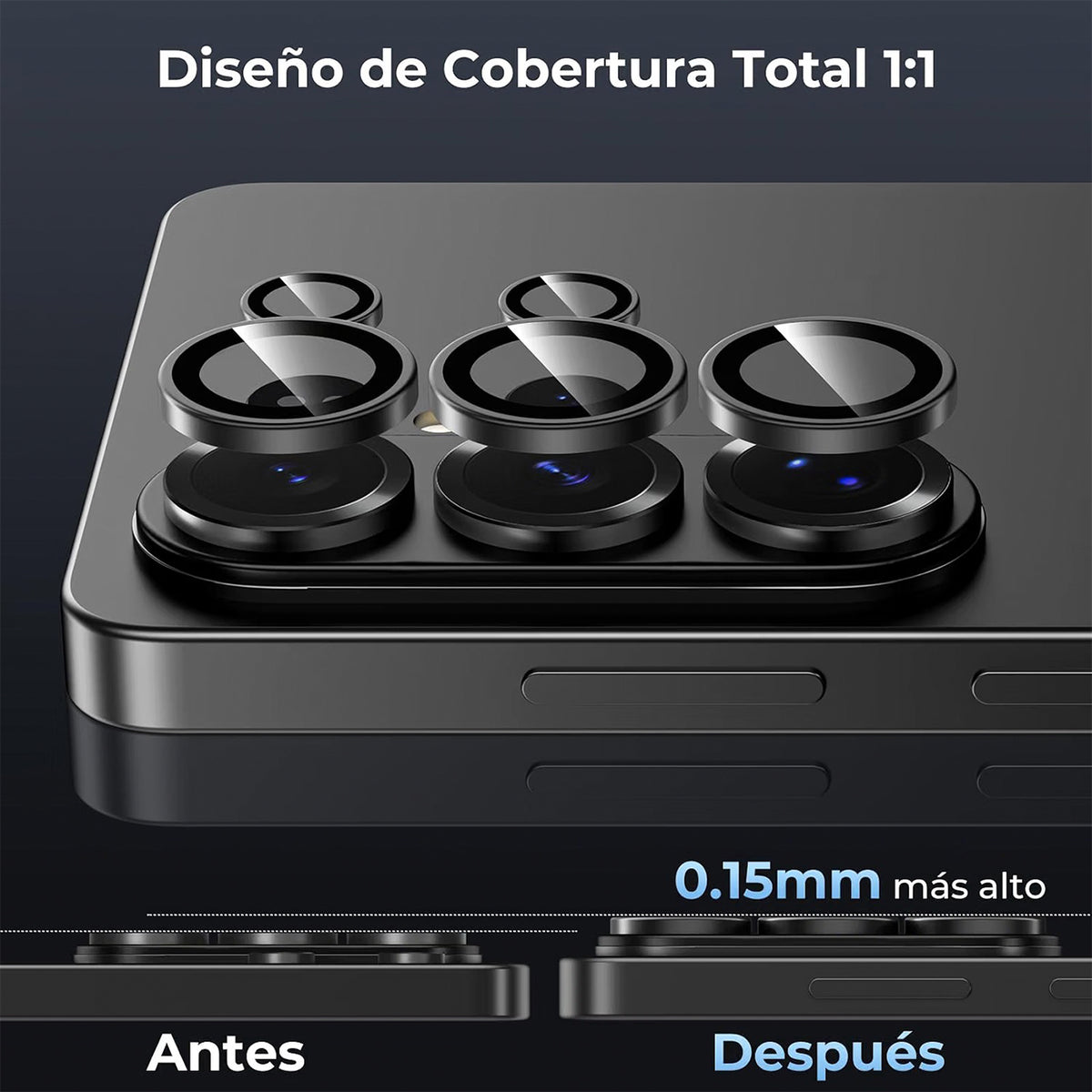 Benks Protector de Lente GlassWarrior para Galaxy S26 Ultra, Plata