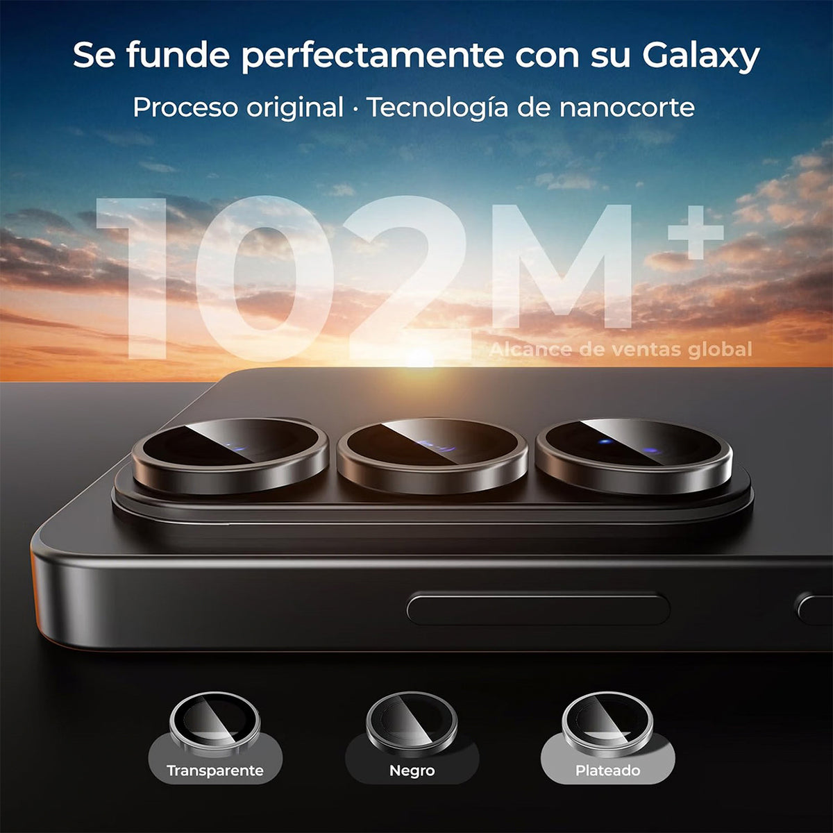 Benks Protector de Lente GlassWarrior para Galaxy S26 Ultra, Plata