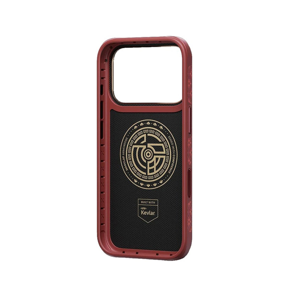 Benks Funda ArmorGrid Edge de Fibra de Aramida Kevlar para iPhone 18 Pro Compatible con MagSafe, Sawy Red