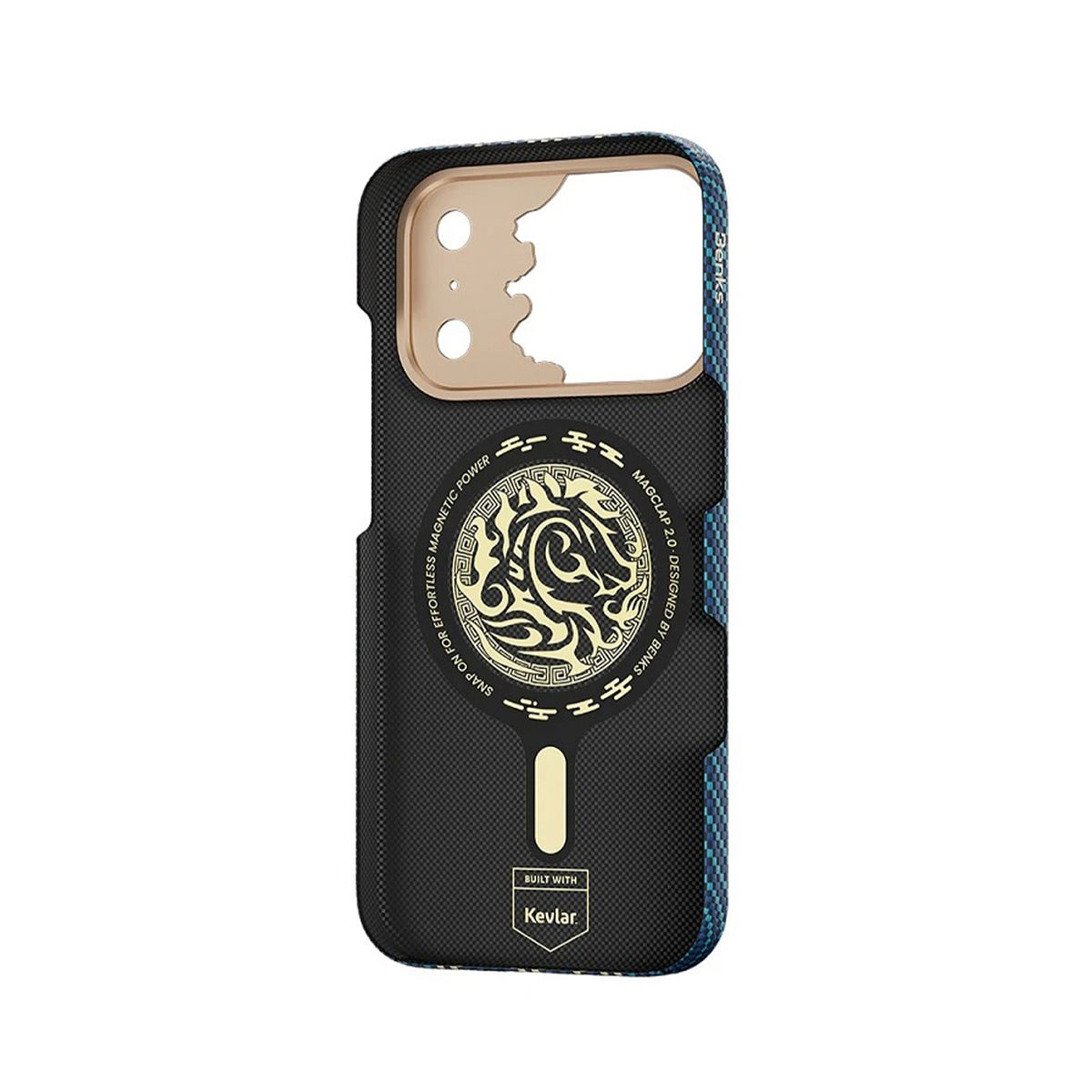 Benks Funda Knight Air de Fibra de Aramida Kevlar para iPhone 18 Pro Compatible con MagSafe, Azul