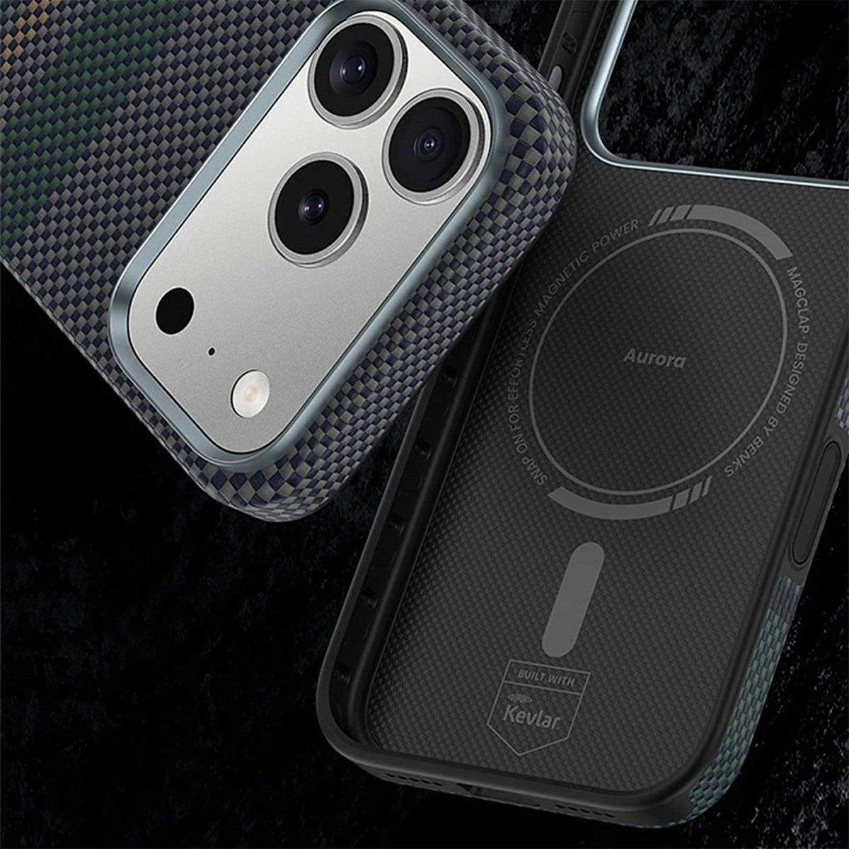 Benks Funda Aurora Pro de Fibra de Aramida Kevlar para iPhone 18 Pro Compatible con MagSafe
