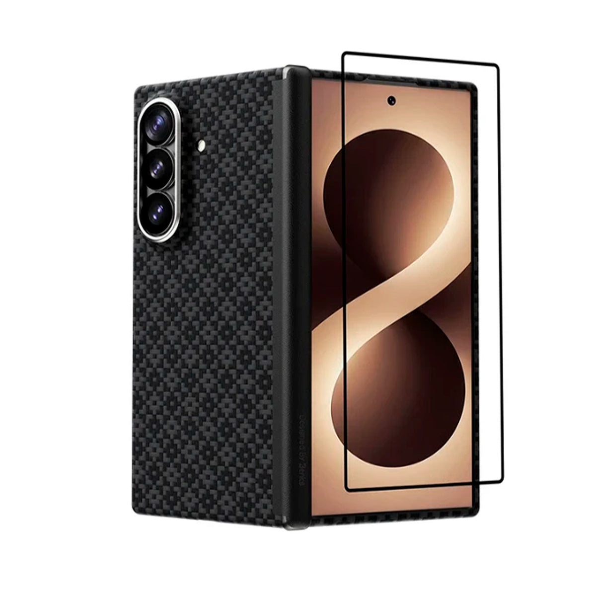 Benks Funda ArmorGrid Air Grand Combo de Fibra de Aramida Kevlar para Galaxy Z Fold 8 Ultra con Anillo Magnético, Negra