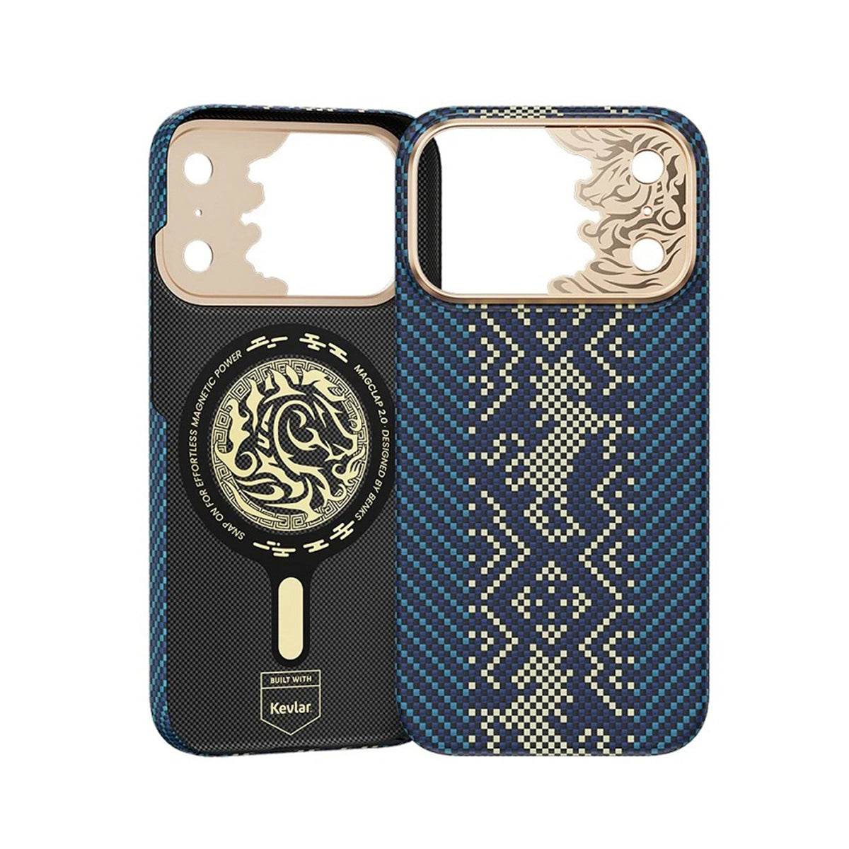 Benks Funda Knight Air de Fibra de Aramida Kevlar para iPhone 18 Pro Max Compatible con MagSafe, Azul