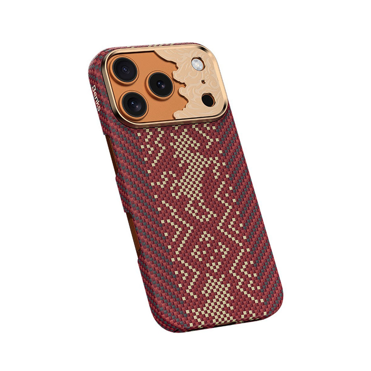 Benks Funda Knight Air de Fibra de Aramida Kevlar para iPhone 18 Pro Max Compatible con MagSafe, Roja