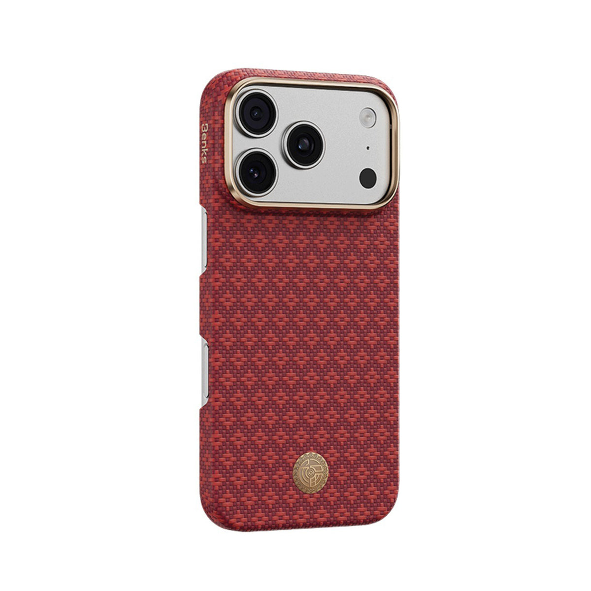 Benks Funda ArmorGrid Air de Fibra de Aramida Kevlar para iPhone 18 Pro Compatible con MagSafe, Sawy Red